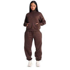 Fashion Nova Chocolate Brown Jogger Set